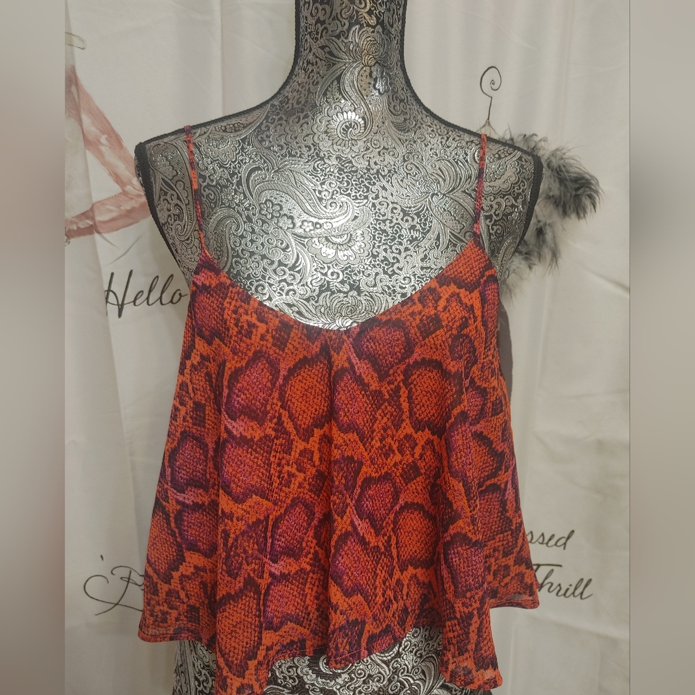 Show Me Your MuMu Orange Spaghetti Strap Charlie Top